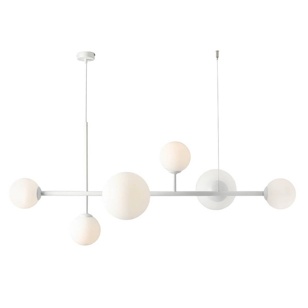 Molekułowa lampa wisząca Dione 1092K_2 Aldex nad stół balls biały