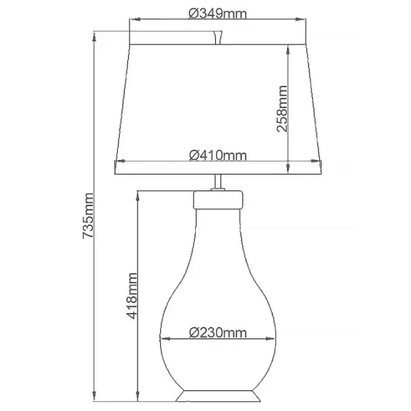 Ceramiczna stołowa lampka Havering QN-HAVERING-TL-IV ceramiczna niebieska