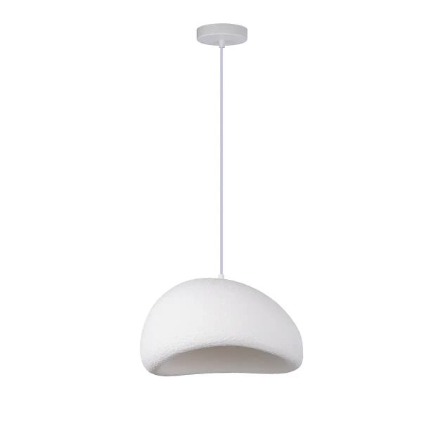 Skandynawska lampa wisząca Nube LP-0030/1P 40cm WH kopuła biała