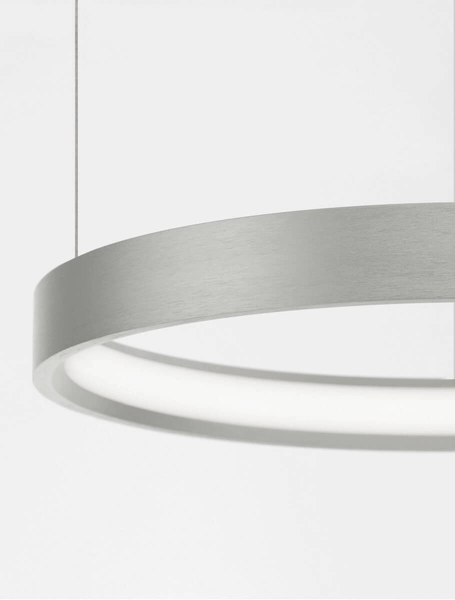 Okrągła lampa wisząca ZACAPU LE42792 LED 30W do biura srebrna