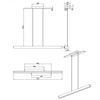 LAMPA wisząca BELFAST 375510432 Trio metalowa OPRAWA belka ZWIS LED 44W 3000K ściemnialny czarny