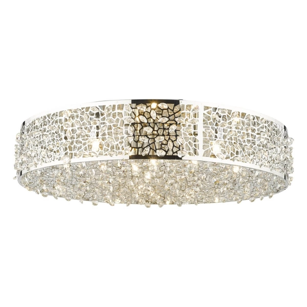 Plafon glamour Kotaro KOT6450 kryształowy do sypialni chrom