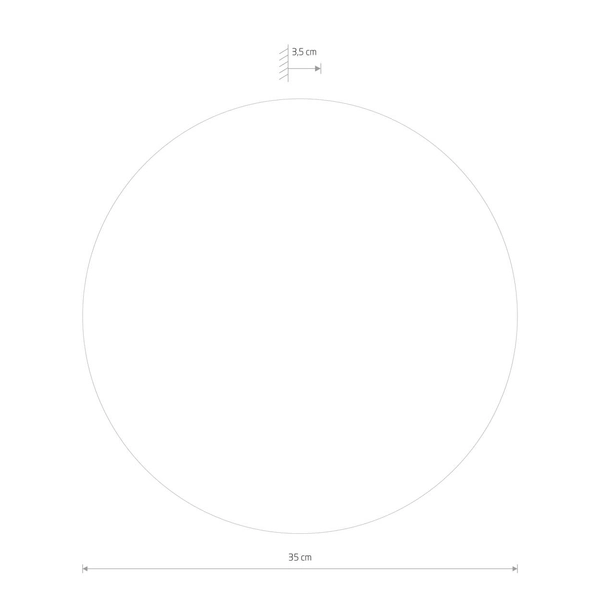 Okrągła lampa ścienna Ring metalowa LED 15W 3000K do pokoju złota