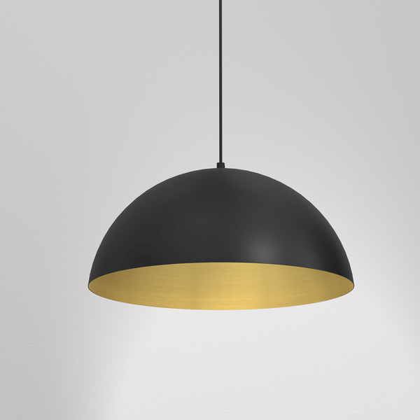 Wisząca lampa sypialniana Beta nad łóżko czarna złota