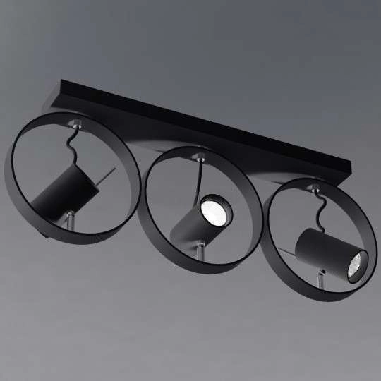 Reflektorki sufitowe WAKO 2214 Shilo metalowe pierścienie czarne