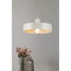 Kuchenna lampa zwisająca Rif L 41436 okrągła nad wyspę szara beżowa