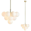 Modernistyczna LAMPA wisząca MERLOT 107903 Markslojd szklana OPRAWA zwis kule balls białe złote