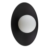 Lampa ścienna do jadalni Slate 10934 mleczna kula tarcza czarny