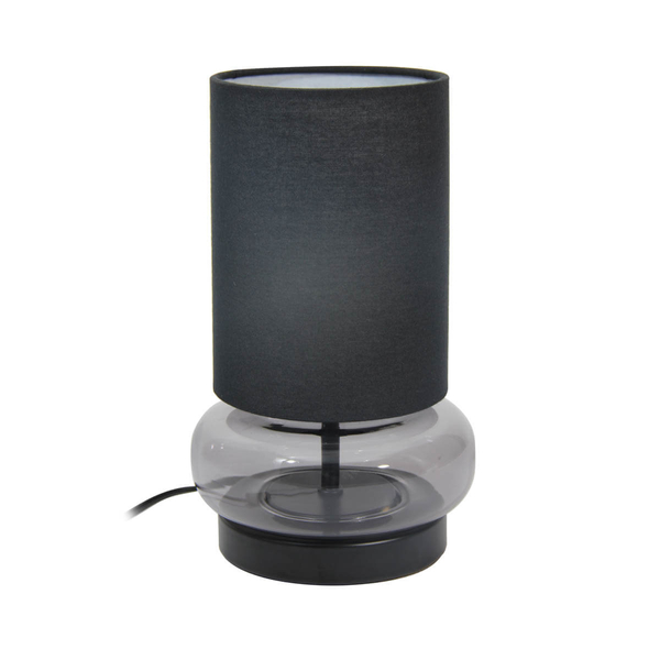 Abażurowa lampka na biurko Epiro TB-43648-BL-SG Italux czarny grafitowy