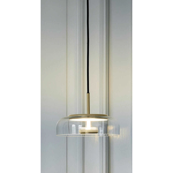 LAMPA wisząca CGTIGP Copel okrągła OPRAWA zwis LED 7W 4000K do kuchni złoty przezroczysty