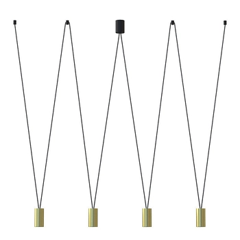 Salonowa lampa More Tone 7610 wiszące tuby do jadalni złote