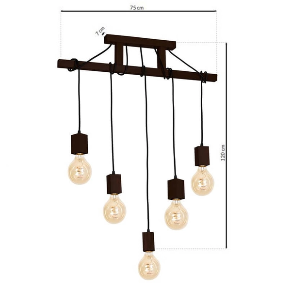 Kuchenna lampa zwisająca Jack MLP4361 Milagro zwis drewniana