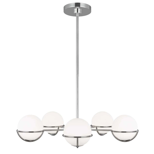 Żyrandol LAMPA wisząca Apollo FE-APOLLO5-BB Elstead FEISS metalowa OPRAWA szklane kule ZWIS condi mosiądz biały