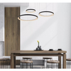 Nowoczesna lampa wisząca Vidal do pokoju LED 120W 2700K czarna