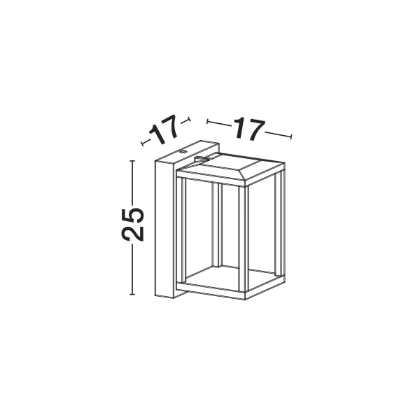 Lampa ścienna na taras ORVENZA LE75190 LED 17W 3000K IP65 czarna