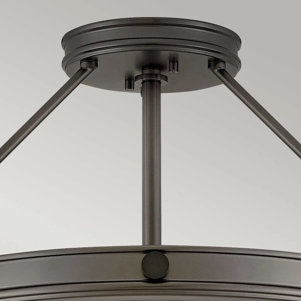 Lampa sufitowa do salonu Collier HK-COLLIER-SF-M-BX okrągła czarna