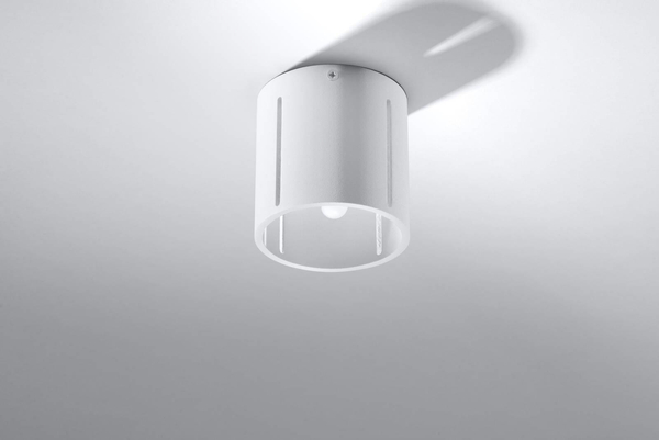 Natynkowa LAMPA sufitowa SL.0355 metalowa OPRAWA plafon tuba biała