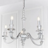 Klasyczna lampa wisząca Finsbury 73598 na łańcuchu świecznikowa srebrna
