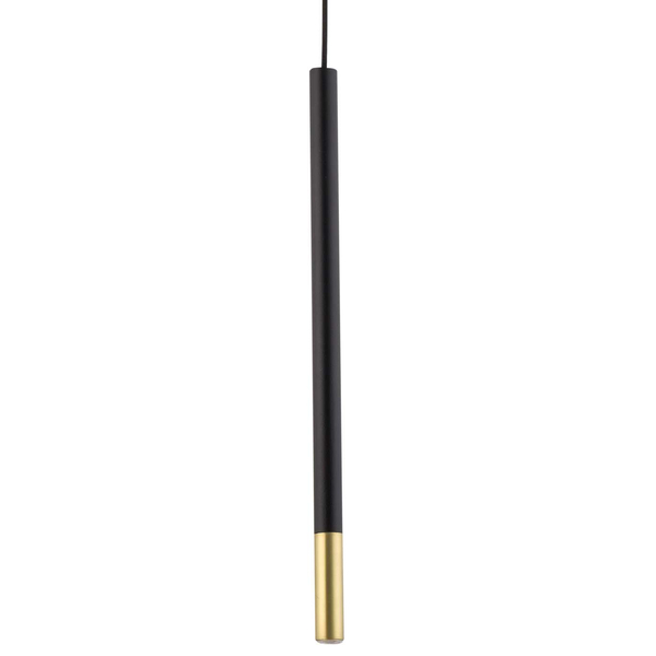 LAMPA wisząca SOPEL DUE 33235 Sigma metalowa OPRAWA modernistyczna ZWIS sopel tuba czarna złota