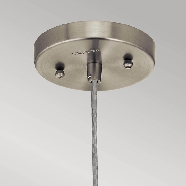 Wisząca lampa szklana Riviera KL-RIVIERA-P-C nikiel przezroczysta