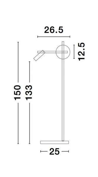 Regulowana lampa podłogowa Ubeda LED 9W 3200K do salonu czarna biała