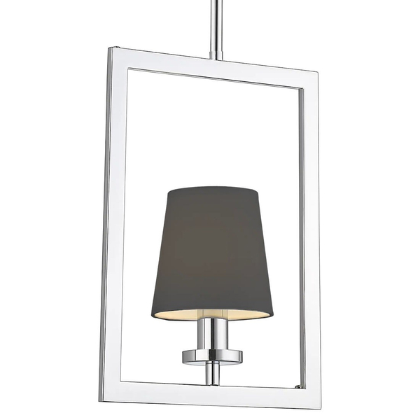 Stylowa LAMPA wisząca LONDON P01007BK Cosmolight abażurowy zwis do salonu chrom