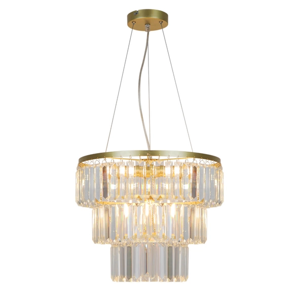 Wisząca Lampa z kryształkami Tifanny P17127-4-1GD złoty przezroczysty