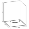 Downlight Lampa sufitowa SQUARE 50475-WH metalowa ORAWA kostka biała OUTLET