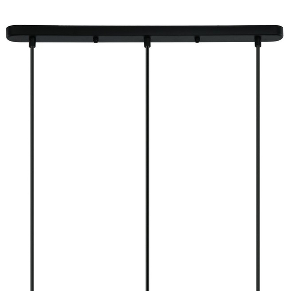 Loftowa LAMPA wisząca LAMEZIA PND-67594-3-BK+CL Italux skandynawski zwis do jadalni czarny
