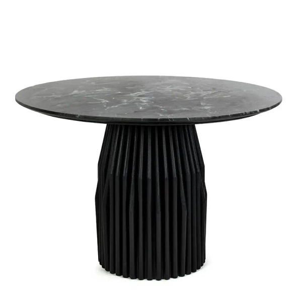 Stół do jadalni LEVANTE MM001501100334 czarny drewniany fi120cm