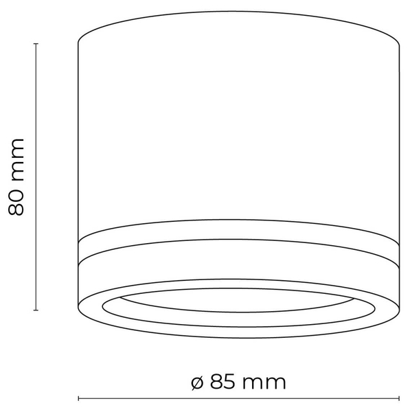 Lampa nasufitowa Jet 4351 do holu tuba sopel loftowa czarna