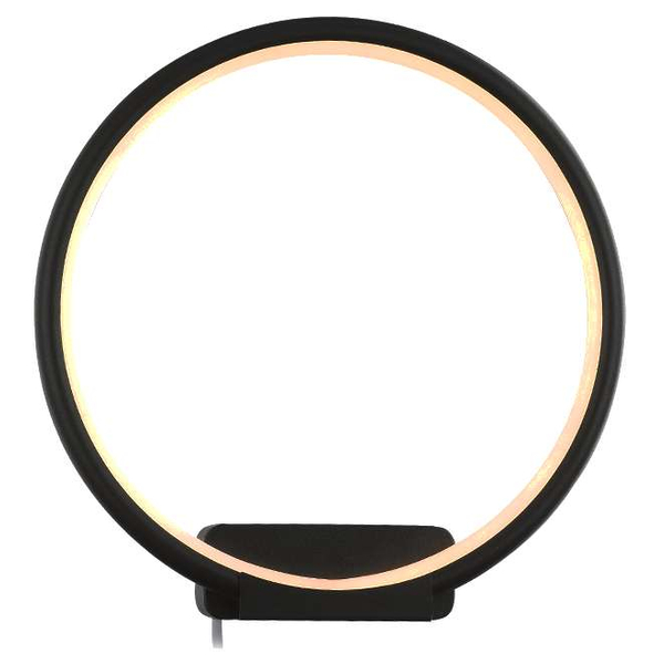 Kinkiet LAMPA ścienna MDECO SLIM/000101/4000/B okrągła OPRAWA metalowa LED 18W 4000K pierścień ring czarny