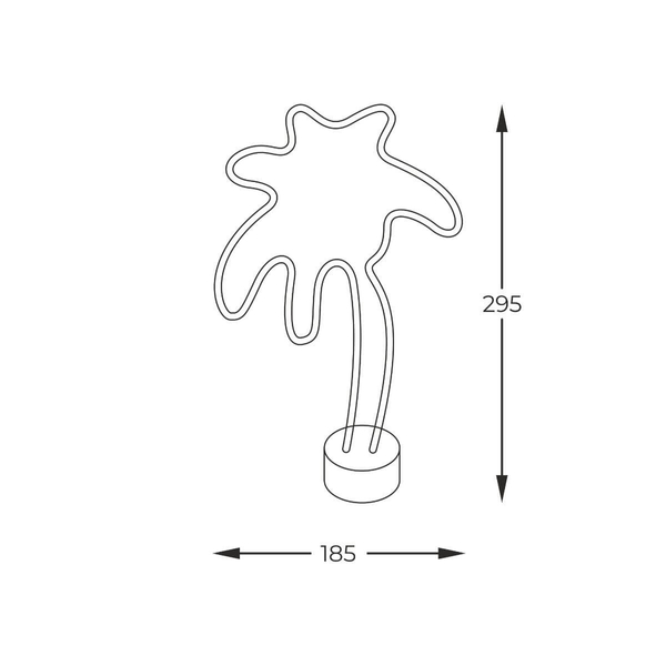 Stołowa lampa LED palma Neon FM-NB32 Zumaline palm tree kolorowa