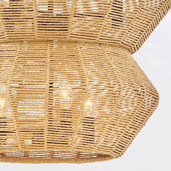 Ekologiczna wisząca lampa Luca QN-LUCA-10P-BK-CAM naturalny sznur brązowy