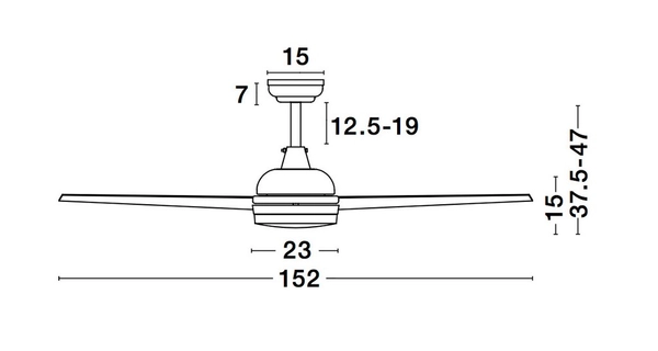 Lampowentylator na sufit FLOW LE42549 Luces Exclusivas LED 18W 3000K biały