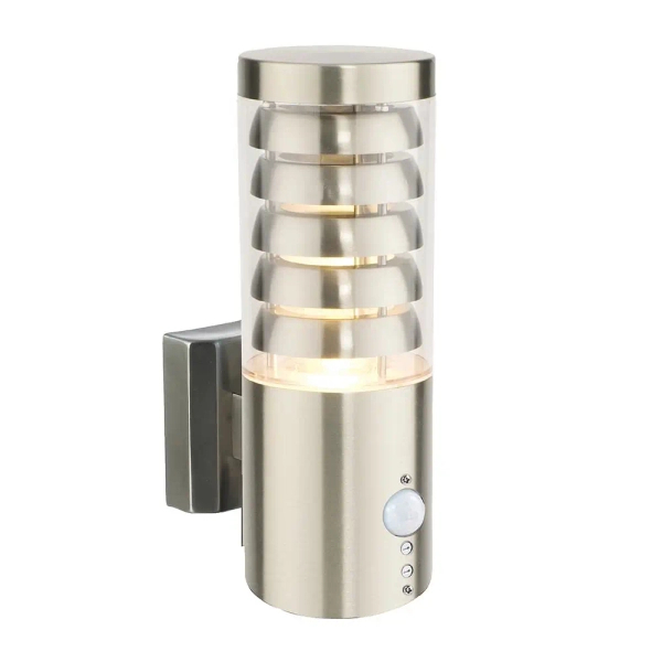 Naścienna lampa ogrodowa TANGO 92532 z czujnikiem ruchu IP44 srebrna