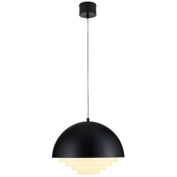 Kopułowa lampa wisząca Diverso ST-10055P black matt Step czarna