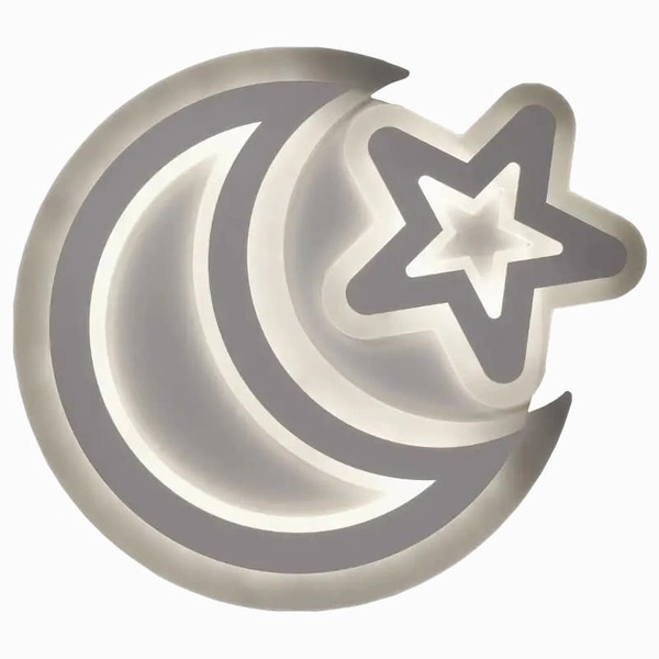 Plafon LAMPA sufitowa VEN P-666/3 dziecięca OPRAWA dekoracyjna LED 74W gwiazda księżyc biały