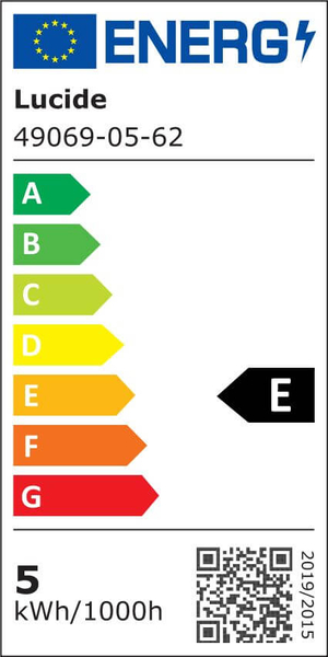 Ściemniana żarówka LED 49069/05/62 Lucide E27 5W 2700K 550lm bursztynowa