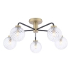 Szklana lampa sufitowa Layney LAI5454-03 kule mosiądz czarne