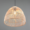Wisząca lampa Rike R31131036 japandi eko naturalna drewniana czarna