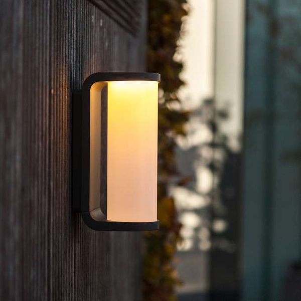 Ścienna LAMPA ogrodowa ADALYN 5193602118 Lutec kinkiet OPRAWA metalowa LED 10W 3000K tuba outdoor IP44 szary