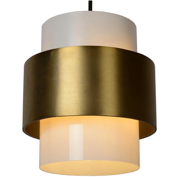 LAMPA wisząca FIRMIN 45497/20/02 Lucide szklana OPRAWA zwis tuba złoty opal