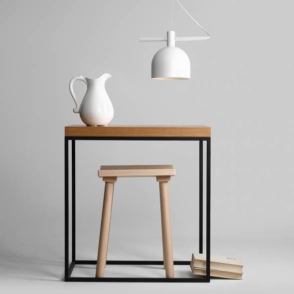 Metalowa lampa wisząca BERYL 976G Aldex biały zwis do salonu