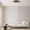 Okrągła LAMPA sufitowa GEORGIA LP-049/1C BK Light Prestige metalowa OPRAWA natynkowa LED 36W 3000K czarna