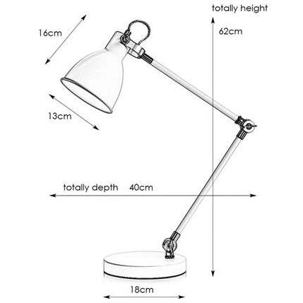 Stołowa LAMPA loftowa HOUSE 107739 Markslojd metalowa LAMPKA biurkowa stojąca cyna czarna