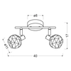 Przysufitowa lampa Acrobat 92-22202 koszyk metalowa czarny miedziany