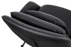 Fotel LAZY MSE011000310.E43 tapicerowany ekoskórą czarny