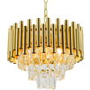 Kryształowa lampa wisząca Bari 6230/4 TR glamour okrągła złota