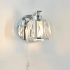 Ścienna lampa do łazienki Ria 96135 z włącznikiem kryształowa chrom